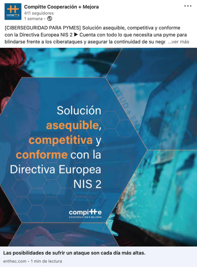 ene 24 Solución asequible, competitiva y conforme con la Directiva Europea NIS 2