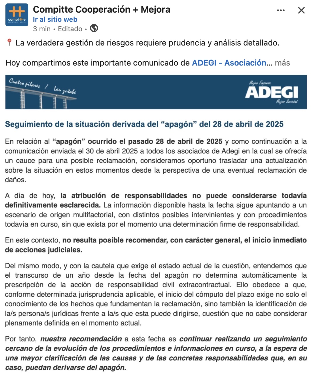 27 abril- Adegi